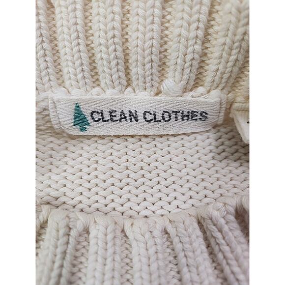 Vtg Clean Clothes Colorful Patchwork Pullover Crew Sweater 100% Cotton Men M - Picture 4 of 9